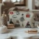 Tissu Toile Imprimée Frou Frou Noir rouge