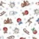 Tissu Toile Loneta Panina Noel