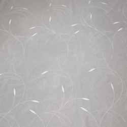 Tissu Voile Brodé Luca Blanc