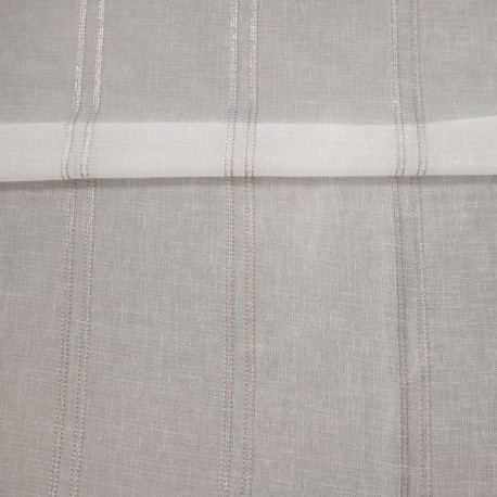 Tissu Etamine Rayée Fabio Naturel 