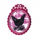 Poule, coq baroque - Poule fuchsia