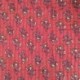 Tissu Blockprint Imprimé Tampons Mains Matelassé Double Face Rouge