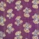 Tissu Blockprint Imprimé Tampons Mains Matelassé Double Face Moutarde Violet