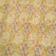 Tissu Blockprint Imprimé Tampons Mains Matelassé Double Face Vert Jaune