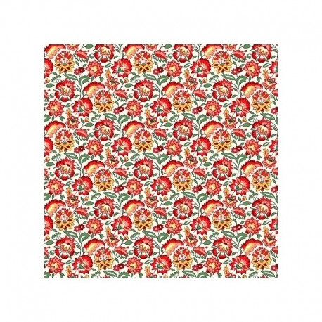 Tissu Gange Cretonne Rouge