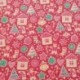 Tissu Coton Imprimé Petit Biscuit Rouge