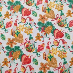 Tissu Coton Imprimé Mutin Blanc 