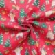 Tissu Coton Imprimé Gnomes Rouge 