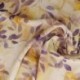 Tissu Popeline de Viscose Imprimée Motif Feuille Violet