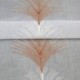 Tissu Plume Etamine Brodée Brique