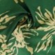 Tissu Popeline Fleurs Vert