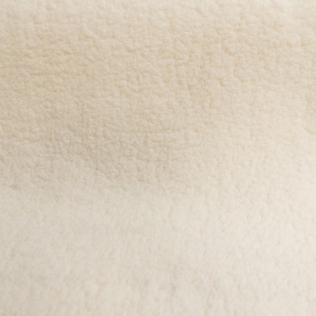 Tissu Sherpa Bouclette Mouton Blanc Cassé