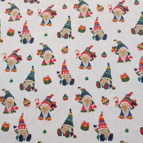 Tissu Coton Imprimé Frodon Blanc