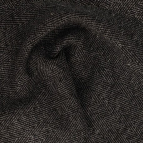 Tissu Manteau Chevron Anthracite 