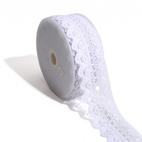 Dentelle cercles deux rangs festonnée