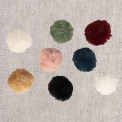 Pompon fourrure artificielle 10cm