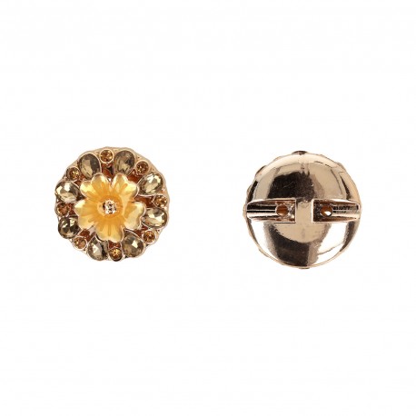 Bouton bijou fleur