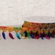 Frange paillettes plumes Multicolore - 