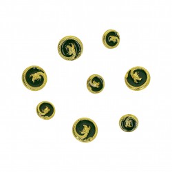 Boutons métal bord tressé