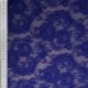 Tissu Dentelle Elastique Roses Bleu Roi 