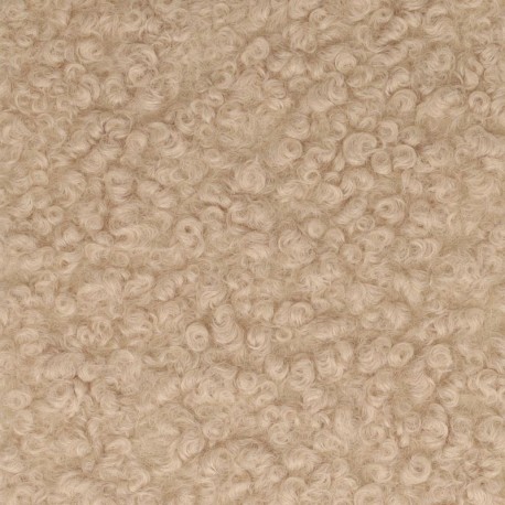 Tissu Bouclette Maxi Taupe 
