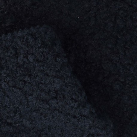 Tissu Bouclette Maxi Bleu Marine 