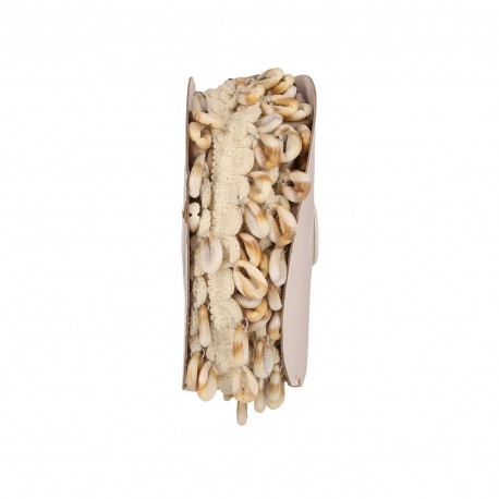 Galon frange coquillages Ecru