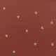 Tissu Jersey Côtelé Coeur Fond Terracotta 