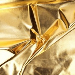 Tissu Lamé Enduit Or 