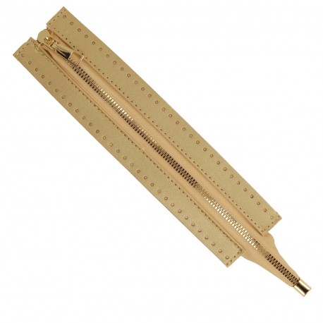 Fermeture effet cuir