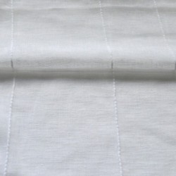 Tissu Etamine Spirit Rayé Fil Chenillé Blanc