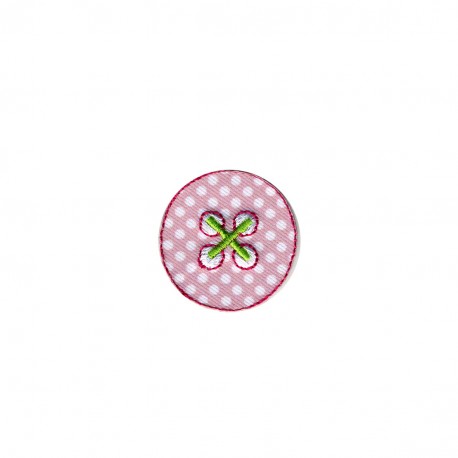 Bouton a pois - Rose