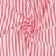 Tissu Etamine Tissé Teint Rayure Fine Fuchsia