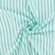 Tissu Etamine Tissé Teint Rayure Fine Turquoise 