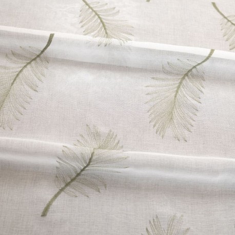 Tissu Kiara Etamine Brodée Kaki 