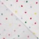 Tissu Coton Leger Brodé Coeur Multico 