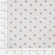 Tissu Jersey Côtelé Coton Imprimé Coccinelle Ecru
