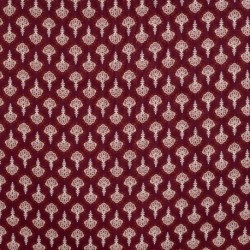 Tissu Voile de Coton Imprimé Cognac