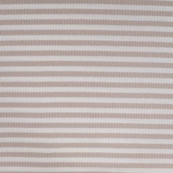 Tissu Jersey de Coton Rayure Sable