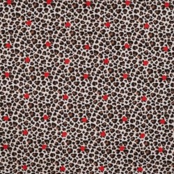 Tissu Jersey de Coton Imprimé Leopard Coeur