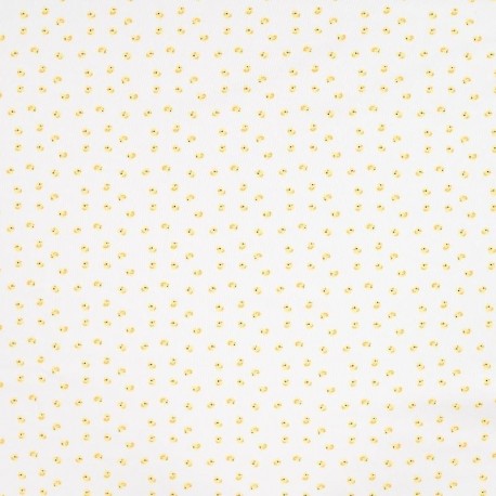 Tissu Jersey de Coton Imprimé Canard Beige 