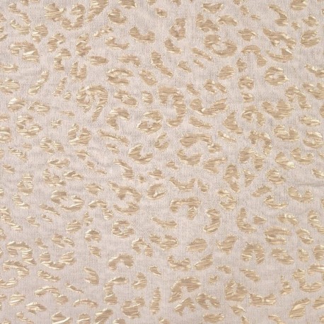 Tissu Jacquard Leopard Sable Lurex