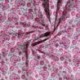 Tissu Voile de Coton Imprimé Fleurs Fuchsia 