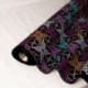 Tissu Wax Imprime Mix Etoile Prune