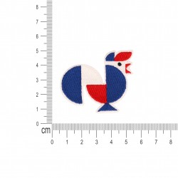 Ecusson coq tricolore - Coq