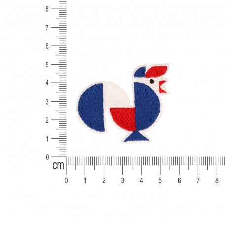 Ecusson coq tricolore - Coq