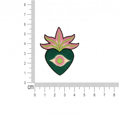 Ecusson coeur sacre - Vert