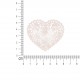 Ecusson coeur dentelle - Blanc