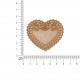 Ecusson coeur dentelle - Beige