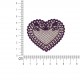 Ecusson coeur dentelle - Violet